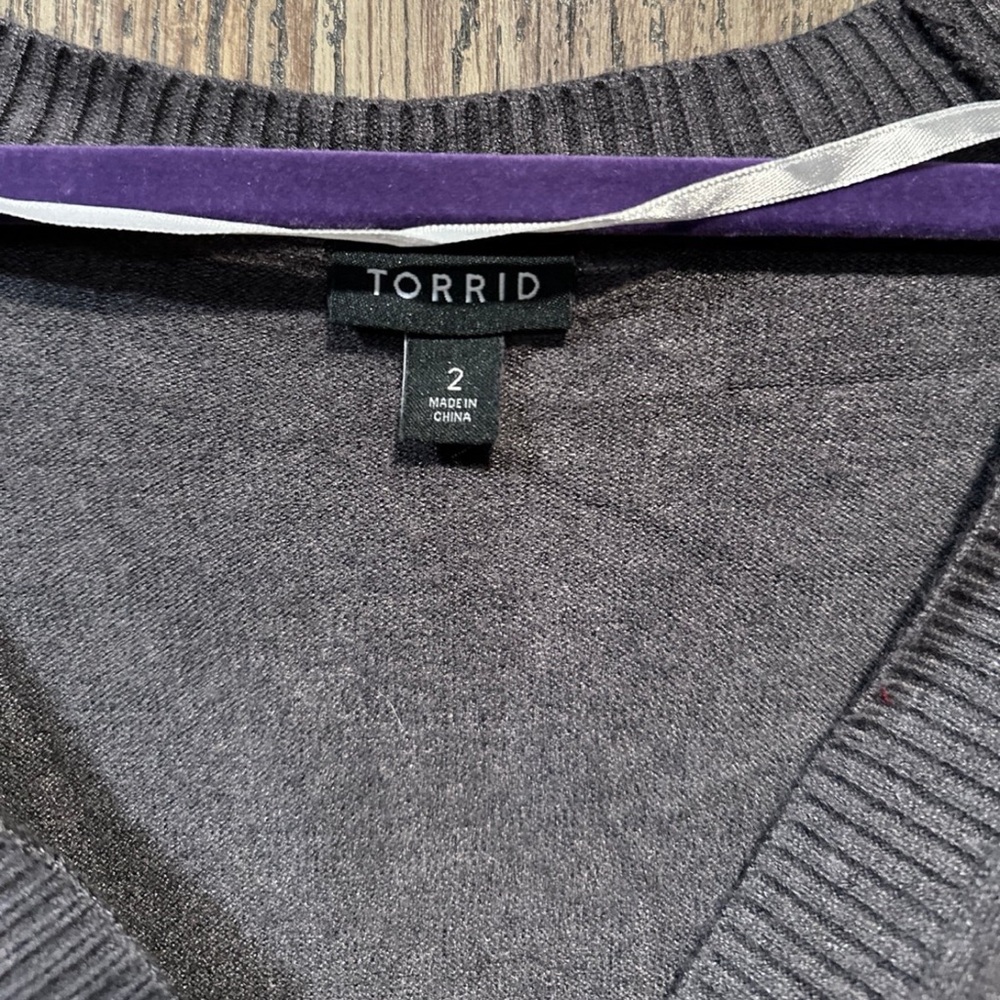 Torrid Everyday Soft V-Neck Pocket Cardigan Sweater - Picture 2 of 3